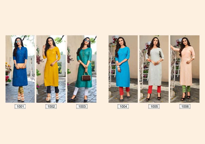 Rangjyot Manjula 1 Latest Fancy Designer Heavy Rayon Casual Wear Kurti With Bottom Collection
